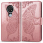 For Nokia 6.2 / 7.2 Butterfly Love Flower Embossed Horizontal Flip Leather Case with Bracket Lanyard Card Slot Wallet