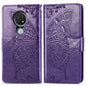 For Nokia 6.2 / 7.2 Butterfly Love Flower Embossed Horizontal Flip Leather Case with Bracket Lanyard Card Slot Wallet