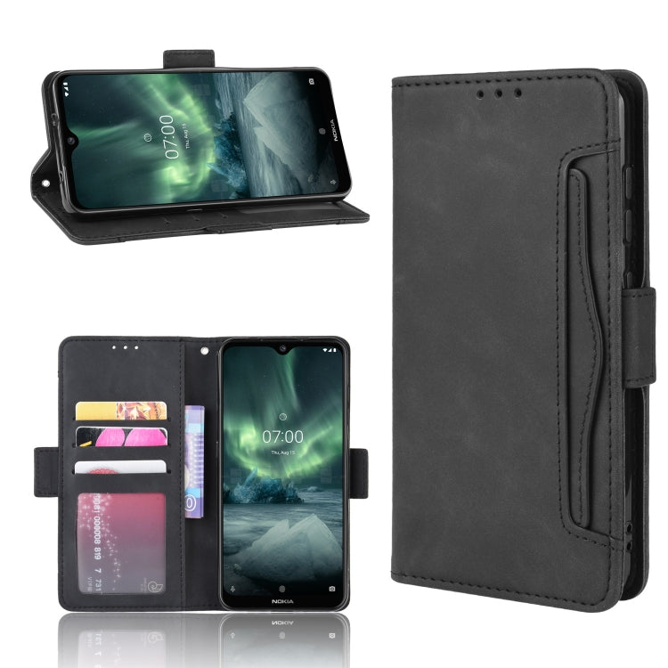 For Nokia 7.2 / 6.2 Wallet Style Skin Feel Calf Pattern Leather Case ，with Separate Card Slot