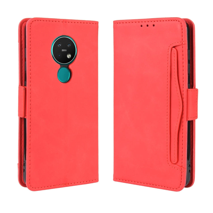 For Nokia 7.2 / 6.2 Wallet Style Skin Feel Calf Pattern Leather Case ，with Separate Card Slot