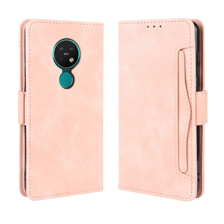 For Nokia 7.2 / 6.2 Wallet Style Skin Feel Calf Pattern Leather Case ，with Separate Card Slot