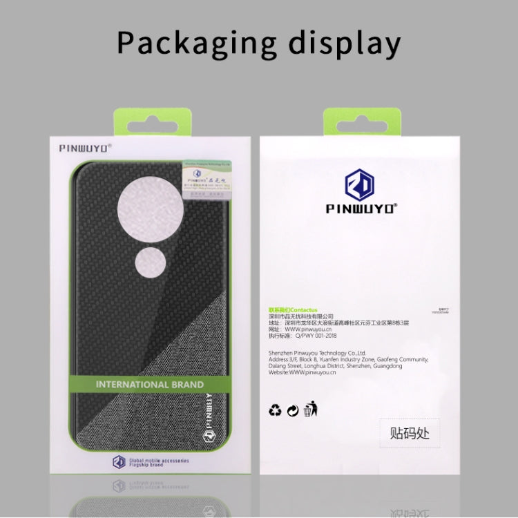 PINWUYO Rong Series  Shockproof PC + TPU+ Chemical Fiber Cloth Protective Cover