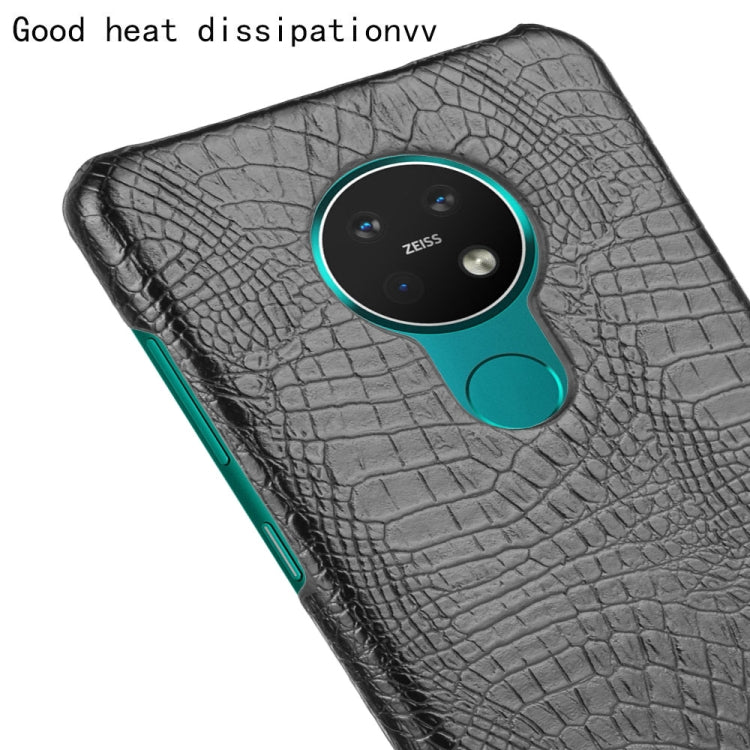 For Nokia 7.2 / 6.2 Shockproof Crocodile Texture PC + PU Case