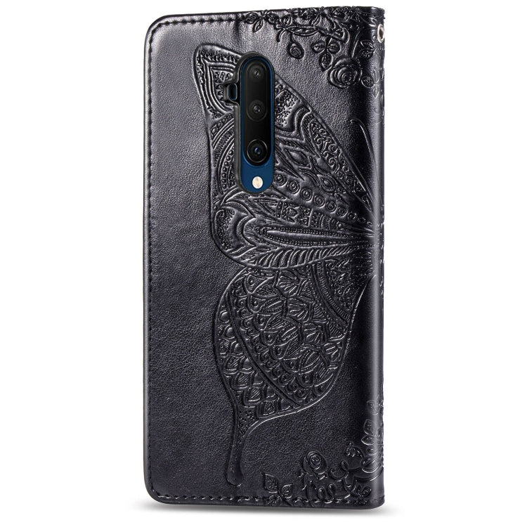 For One Plus 7T Pro  Butterfly Love Flower Embossed Horizontal Flip Leather Case with Bracket Lanyard Card Slot Wallet, For OnePlus 7T Pro, For One Plus 7T Pro