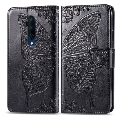 For One Plus 7T Pro  Butterfly Love Flower Embossed Horizontal Flip Leather Case with Bracket Lanyard Card Slot Wallet, For OnePlus 7T Pro, For One Plus 7T Pro
