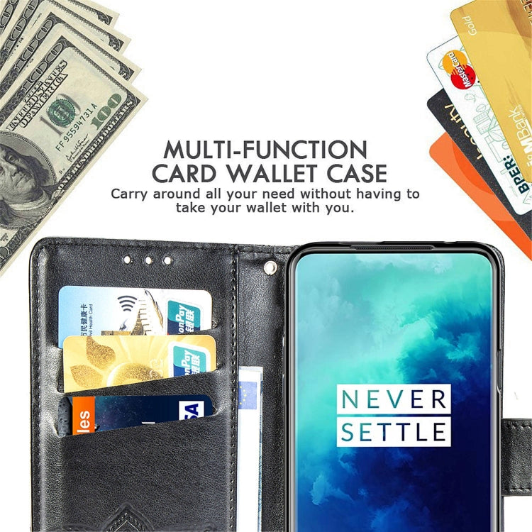 For One Plus 7T Pro  Butterfly Love Flower Embossed Horizontal Flip Leather Case with Bracket Lanyard Card Slot Wallet, For OnePlus 7T Pro, For One Plus 7T Pro