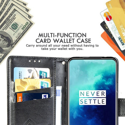 For One Plus 7T Pro  Butterfly Love Flower Embossed Horizontal Flip Leather Case with Bracket Lanyard Card Slot Wallet, For OnePlus 7T Pro, For One Plus 7T Pro