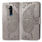 For One Plus 7T Pro  Butterfly Love Flower Embossed Horizontal Flip Leather Case with Bracket Lanyard Card Slot Wallet