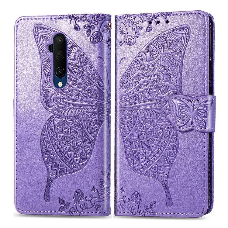 For One Plus 7T Pro  Butterfly Love Flower Embossed Horizontal Flip Leather Case with Bracket Lanyard Card Slot Wallet, For OnePlus 7T Pro, For One Plus 7T Pro