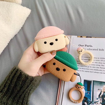 For Apple AirPods Pro Teddy Dog Bluetooth Headphone Protective Case