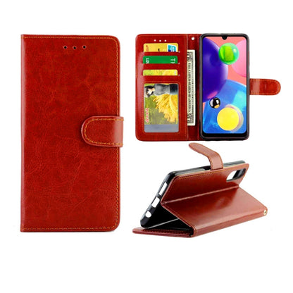 Crazy Horse Texture Leather Horizontal Flip Protective Case with Holder & Card Slots & Wallet & Photo Frame