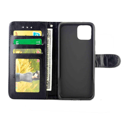 Crazy Horse Texture Leather Horizontal Flip Protective Case with Holder & Card Slots & Wallet & Photo Frame, For Google Pixel4, For LG K20(2019)