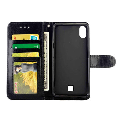 Crazy Horse Texture Leather Horizontal Flip Protective Case with Holder & Card Slots & Wallet & Photo Frame