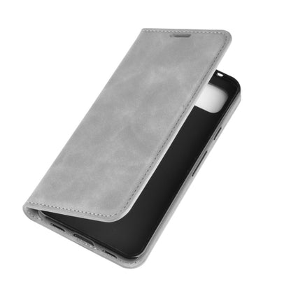 For Google Pixel 4a Retro-skin Business Magnetic Suction Leather Case with Holder & Card Slots & Wallet