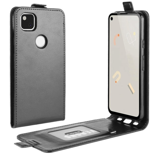 For Google Pixel 4a R64 Texture Single Vertical Flip Leather Protective Case with Card Slots & Photo Frame