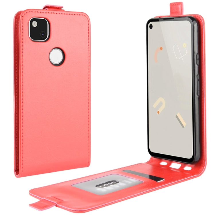 For Google Pixel 4a R64 Texture Single Vertical Flip Leather Protective Case with Card Slots & Photo Frame