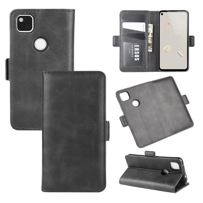 For Google Pixel 4a Dual-side Magnetic Buckle Horizontal Flip Leather Case with Holder & Card Slots & Wallet