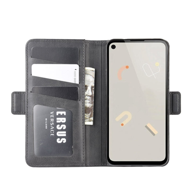 For Google Pixel 4a Dual-side Magnetic Buckle Horizontal Flip Leather Case with Holder & Card Slots & Wallet