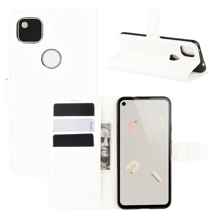 For Google Pixel 4a Litchi Texture Horizontal Flip Protective Case with Holder & Card Slots & Wallet, For Google Pixel 4a
