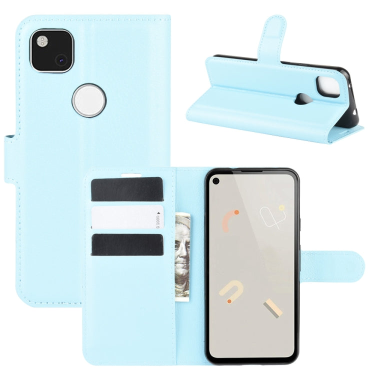 For Google Pixel 4a Litchi Texture Horizontal Flip Protective Case with Holder & Card Slots & Wallet, For Google Pixel 4a