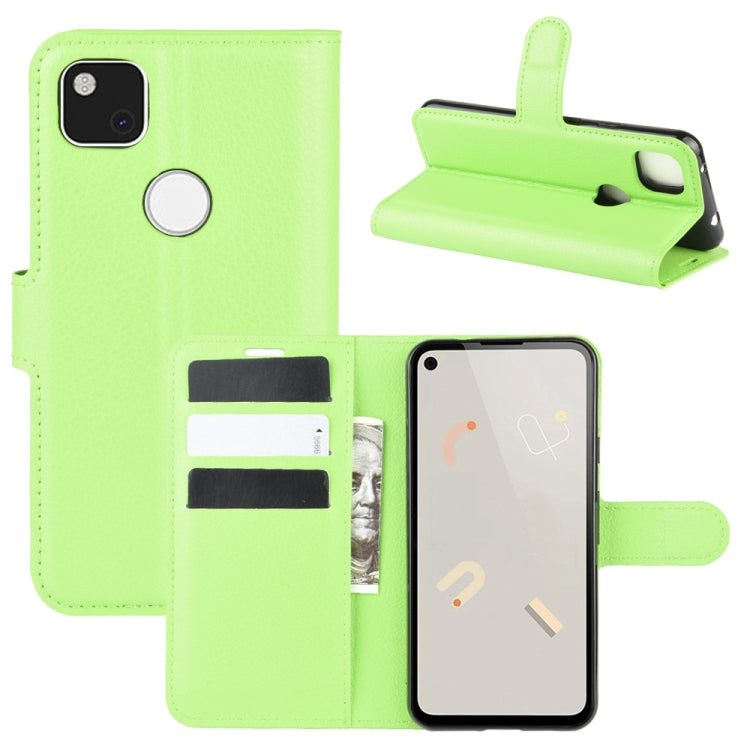 For Google Pixel 4a Litchi Texture Horizontal Flip Protective Case with Holder & Card Slots & Wallet, For Google Pixel 4a