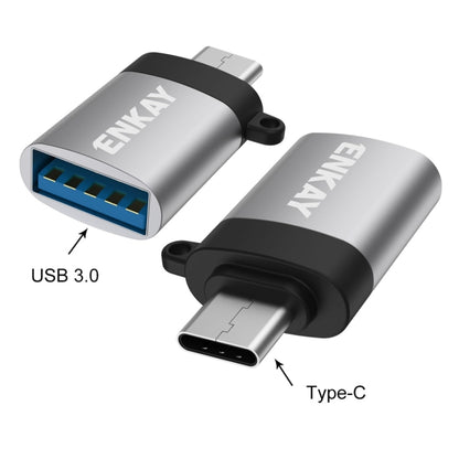 ENKAY ENK-AT101 Aluminium Alloy USB-C / Type-C to USB 3.0 OTG Data Adapter Converter, ENK-AT101