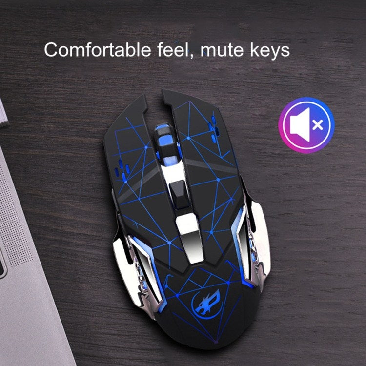 WARWOLF  Q8 Wireless Rechargeable Mouse Glowing Gaming Mouse