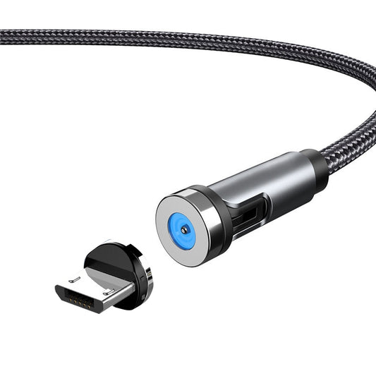 CC56 Dust Plug Rotating Magnetic Wire, Cbale Length: 2m, 2m Android Head, 2m Micro USB, 2m Type-C Head, 2m 8Pin Head, 2m Line+Three Heads, 2m + 8Pin + Type-C/USB-C + Micro USB, 2m Line