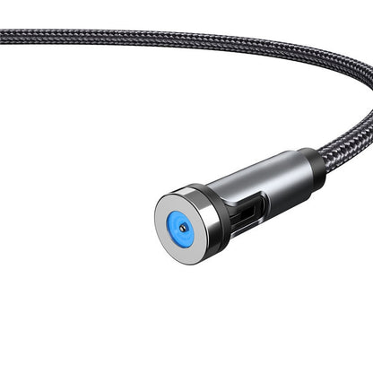 CC56 Dust Plug Rotating Magnetic Wire, Cbale Length: 2m, 2m Android Head, 2m Micro USB, 2m Type-C Head, 2m 8Pin Head, 2m Line+Three Heads, 2m + 8Pin + Type-C/USB-C + Micro USB, 2m Line