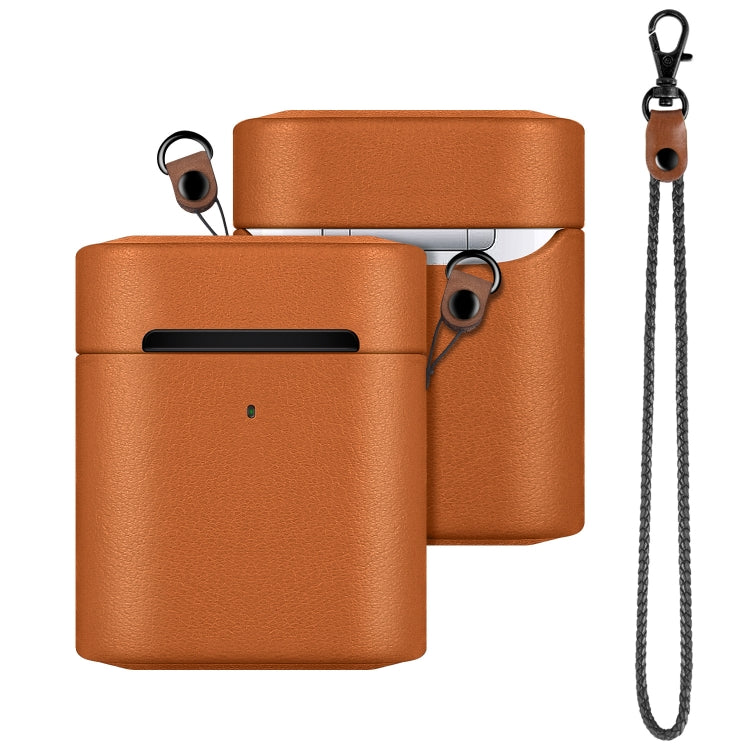 Wireless Earphone Protective Shell Leather Case Split Storage Box