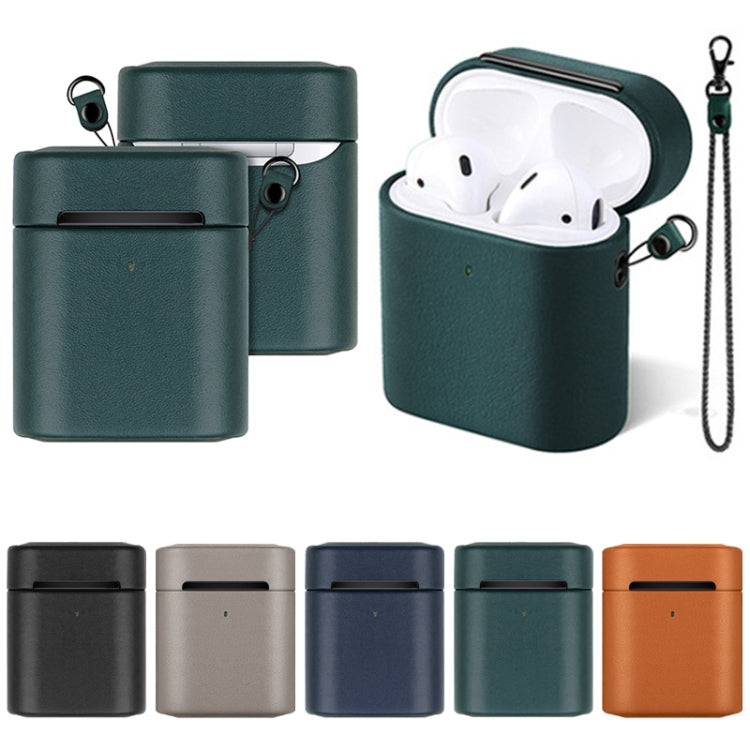 Wireless Earphone Protective Shell Leather Case Split Storage Box