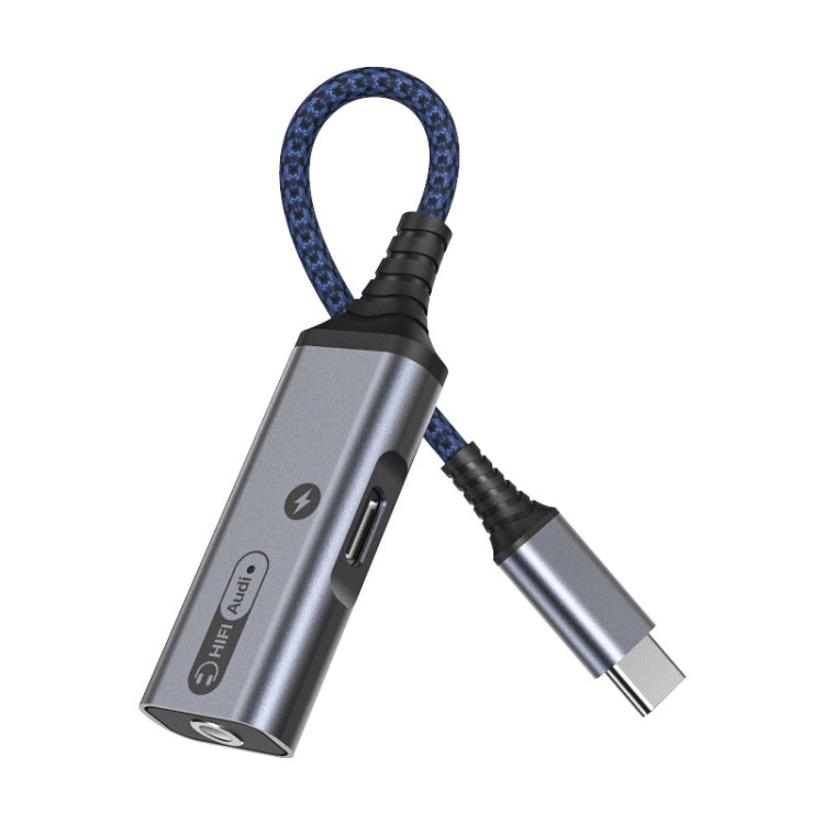 MH339A Type-c / USB-c Adapter Cable Mobile Phone Live Audio Charging Cable, MH339A (Gray), MH339A (Black)