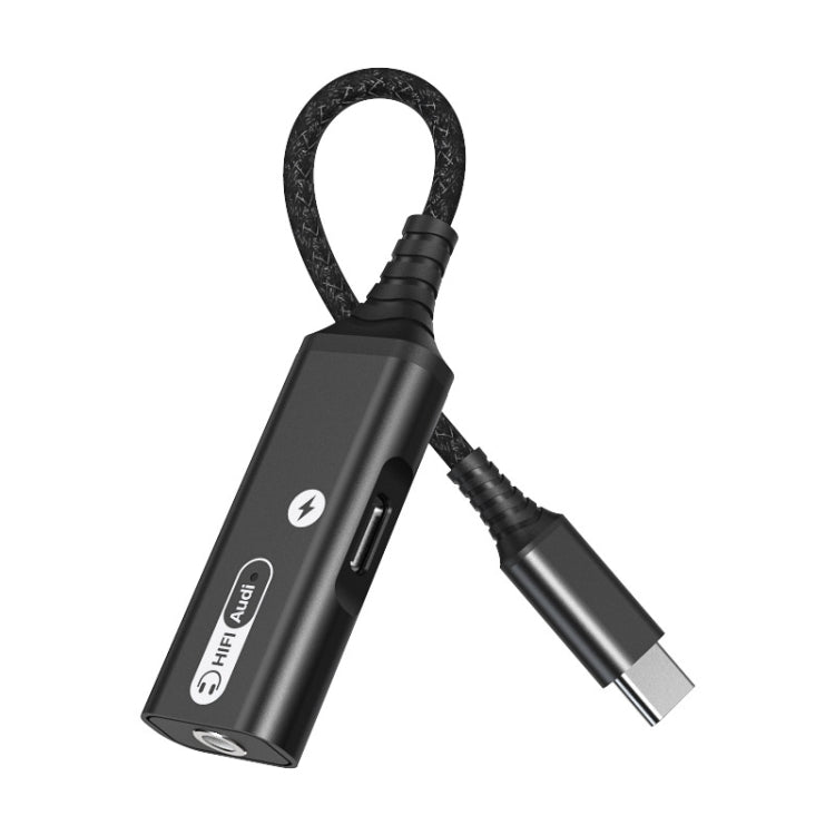 MH339A Type-c / USB-c Adapter Cable Mobile Phone Live Audio Charging Cable, MH339A (Gray), MH339A (Black)