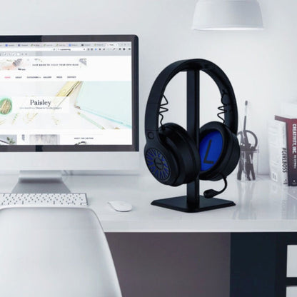 Headphone Holder Internet Cafe Headset Display Stand, White, Black