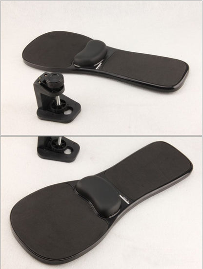 Rotation Computer Desktop Laptop Mouse Tray Elbow Pad Wrist Rest Plate Support Install on Desk and Chair