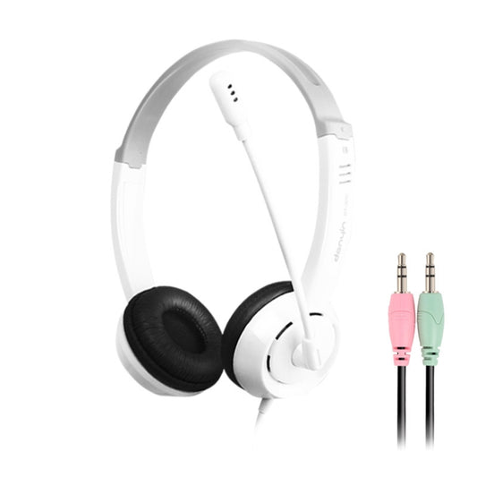 DANYIN DT326 Head-mounted Desktop Computer Children Learning Wire Headset with Microphone, Cable Length:1.8m, DT326 3.5mm Two-hole White, DT326 3.5mm Two-hole Black, DT326 Single Hole Four-level White, DT326 Single Hole Four-level Black