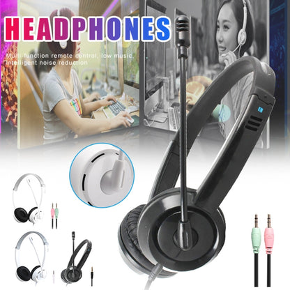DANYIN DT326 Head-mounted Desktop Computer Children Learning Wire Headset with Microphone, Cable Length:1.8m, DT326 3.5mm Two-hole White, DT326 3.5mm Two-hole Black, DT326 Single Hole Four-level White, DT326 Single Hole Four-level Black                ...