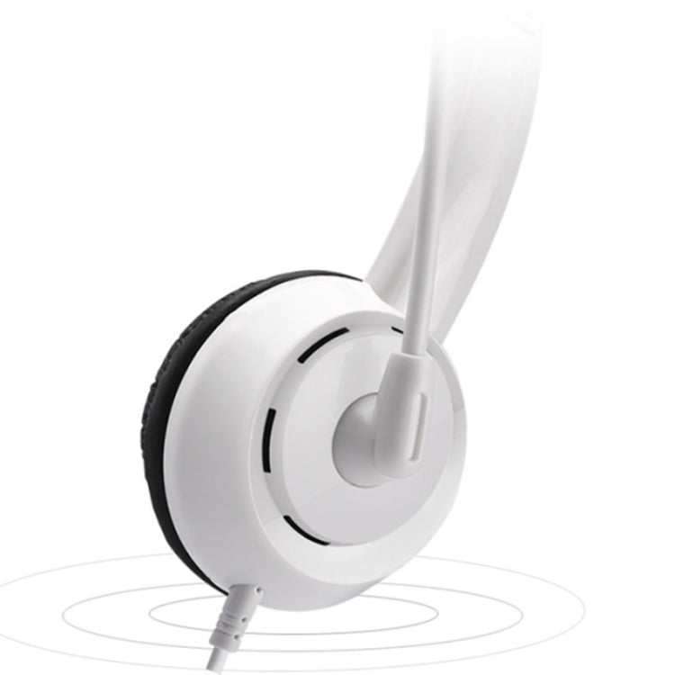 DANYIN DT326 Head-mounted Desktop Computer Children Learning Wire Headset with Microphone, Cable Length:1.8m, DT326 3.5mm Two-hole White, DT326 3.5mm Two-hole Black, DT326 Single Hole Four-level White, DT326 Single Hole Four-level Black                ...