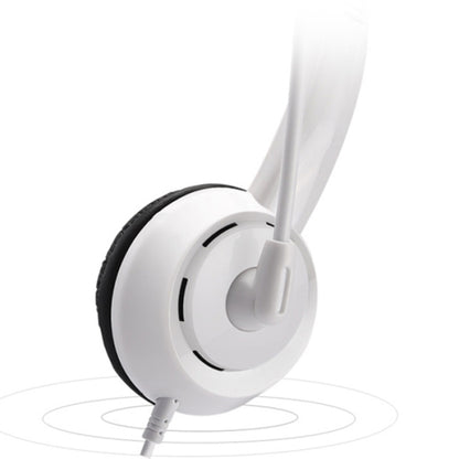 DANYIN DT326 Head-mounted Desktop Computer Children Learning Wire Headset with Microphone, Cable Length:1.8m, DT326 3.5mm Two-hole White, DT326 3.5mm Two-hole Black, DT326 Single Hole Four-level White, DT326 Single Hole Four-level Black                ...