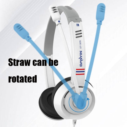 DANYIN DT326 Head-mounted Desktop Computer Children Learning Wire Headset with Microphone, Cable Length:1.8m, DT326 3.5mm Two-hole White, DT326 3.5mm Two-hole Black, DT326 Single Hole Four-level White, DT326 Single Hole Four-level Black                ...