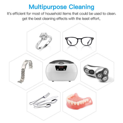 35W 600ml Mini Ultrasonic Cleaner Glasses Jewelry Household Ultrasonic Cleaner