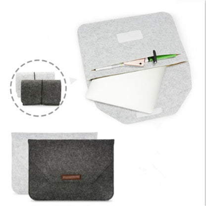 Portable Air Permeable Felt Sleeve Bag for MacBook Laptop, with Power Storage Bag