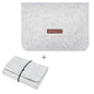 Portable Air Permeable Felt Sleeve Bag for MacBook Laptop, with Power Storage Bag