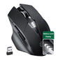 Inphic A1 6 Keys 1000/1200/1600 DPI Home Gaming Wireless Mechanical Mouse, Colour: Gray Wireless+Bluetooth 4.0+Bluetooth 5.0, Gray Wireless+Bluetooth 4.0+Bluetooth 5.0, Black Wireless+Bluetooth 4.0+Bluetooth 5.0, Black Wireless Charging Silent Version ...