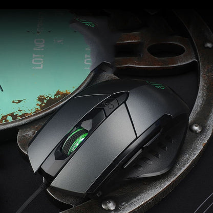 Inphic PW1 Game Mute Macro Definition Illuminated Wired Mouse, Cable Length: 1.5m, Mute Black Business Version, Mute Black Game Version, Mute Titanium Gray Game Version