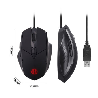 Inphic PW1 Game Mute Macro Definition Illuminated Wired Mouse, Cable Length: 1.5m, Mute Black Business Version, Mute Black Game Version, Mute Titanium Gray Game Version