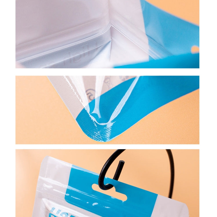 100 PCS Data Cable Packaging Bag Plastic Sealing Bag, 10.5x15cm, 8x14cm