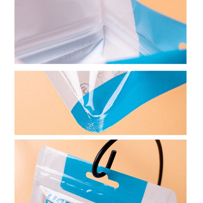 100 PCS Data Cable Packaging Bag Plastic Sealing Bag, 10.5x15cm, 8x14cm