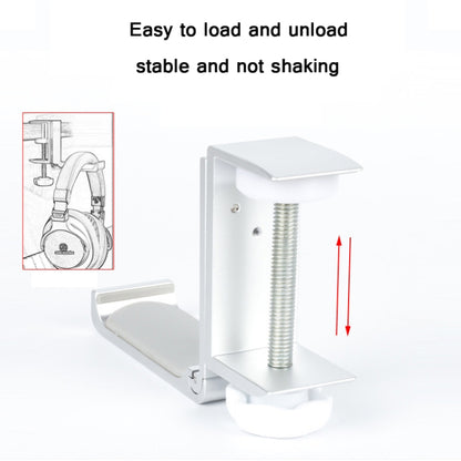 Headphone Bracket Internet Cafe Monitor Earphone Hanger Desktop Earphone Display Stand, Lock Clip Type (Silver), Paste Screw Type (Silver), Paste Screw Type (Black)