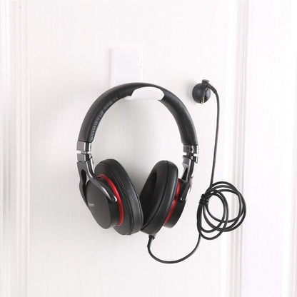 2 PCS Headphone Bracket Sticky Headset Hanger, Black, White